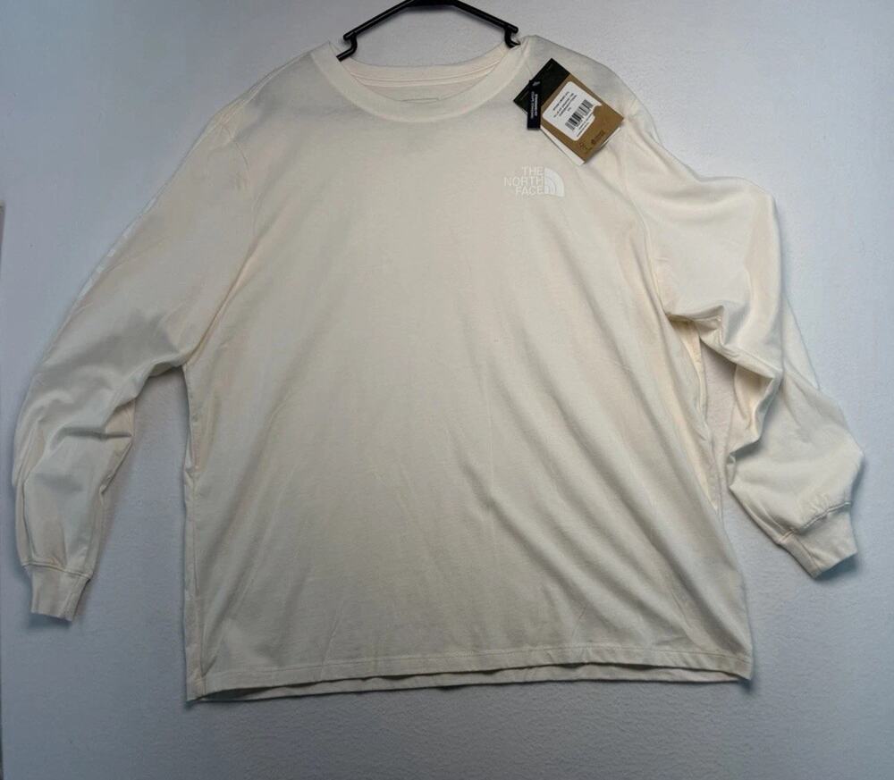 North Face 100% Cotton Crew Long Sleeved T Women’s XXL Graphic Sleeve Pullover